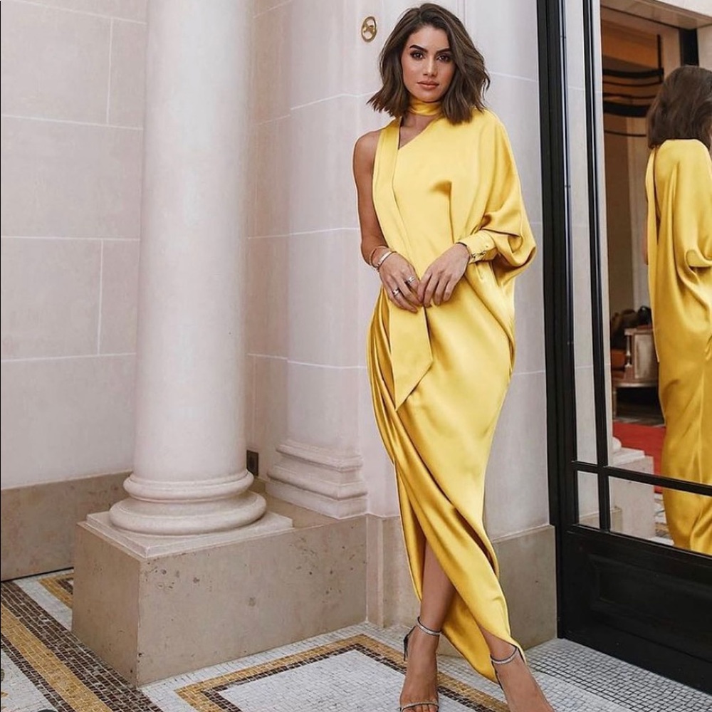 🚫SOLD🚫Ralph & Russo One-shoulder asymmetrical silk dress - Picture 6 of 7